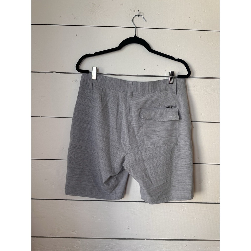 BYLT Mens Kinetic Shorts L Gray Chino Stretch Golf Performance Active - Picture 6 of 8
